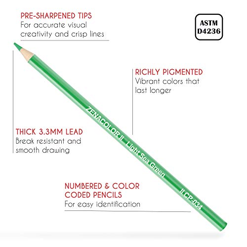 Zenacolor 120 Colored Pencils Set Color Pencils For Artists in Metal Case -  Professional Art Supplies Coloring Pencils… - Colored Pencils.net