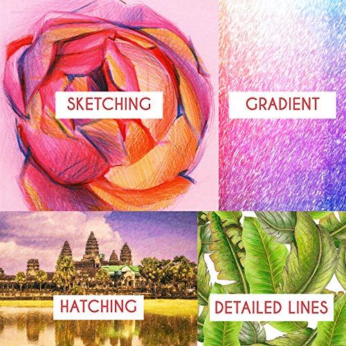 Zenacolor 120 Colored Pencils Set Color Pencils For Artists in Metal