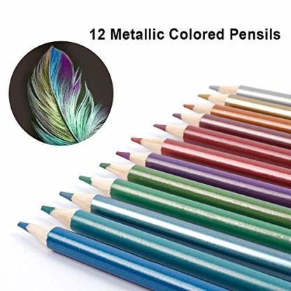 Shuttle Art 172 Colored Pencils, Soft Core Color Pencil Set for Adult Coloring Books Artist Drawing Sketching Crafting - Image 4