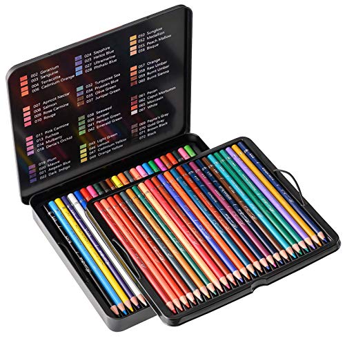 RAAM REFINED 48 Premium Colored Pencils for Adult Coloring,Artist Soft