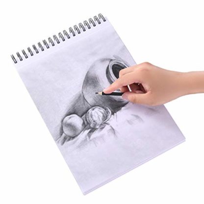 Bachmore Sketchpad 9X12" Inch (57lb/85g), 100 Sheets of Spiral Bound Sketch Book For Artist Pro & Amateurs | Marker Art, Colored Pencil - Image 4
