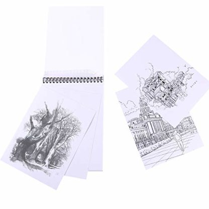 Bachmore Sketchpad 9X12" Inch (57lb/85g), 100 Sheets of Spiral Bound Sketch Book For Artist Pro & Amateurs | Marker Art, Colored Pencil - Image 5