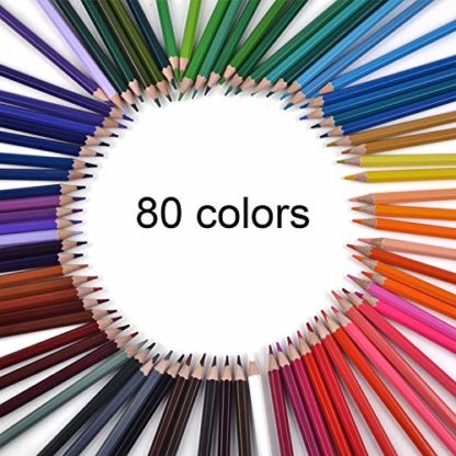 cyper top 80-color Colored Pencils for Adults Coloring Books, Soft Core Color Pencils Set for Adults, Kids Beginners, Artist, Professional Drawing Pencils Art Supplies for Blending, Sketching - Image 4