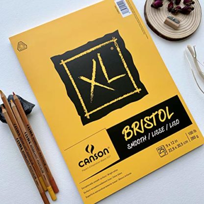 Canson XL Series Bristol Paper, Smooth, Foldover Pad, 9x12 inches, 25 Sheets (100lb/260g) - Artist Paper for Adults and Students - Markers, Pen and Ink - Image 6