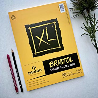 Canson XL Series Bristol Paper, Smooth, Foldover Pad, 9x12 inches, 25 Sheets (100lb/260g) - Artist Paper for Adults and Students - Markers, Pen and Ink - Image 7