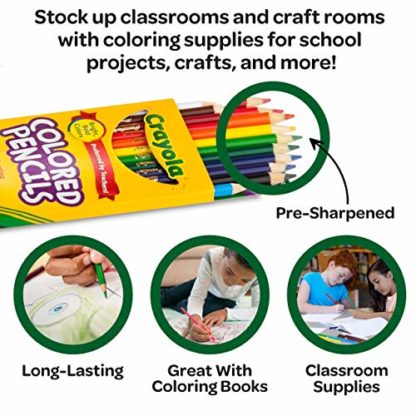 Crayola Bulk Colored Pencils for Kids (24pk), Back to School Supplies For Teachers, Teacher Classroom Must Haves, 12 Colors [Amazon Exclusive] - Image 7