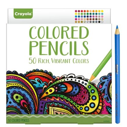 Crayola Colored Pencils For Adults (50ct), Colored Pencil Set for Adult Coloring Books, Coloring Set, Gift for Teens & Adults [Amazon Exclusive] - Image 3