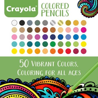 Crayola Colored Pencils For Adults (50ct), Colored Pencil Set for Adult Coloring Books, Coloring Set, Gift for Teens & Adults [Amazon Exclusive] - Image 4