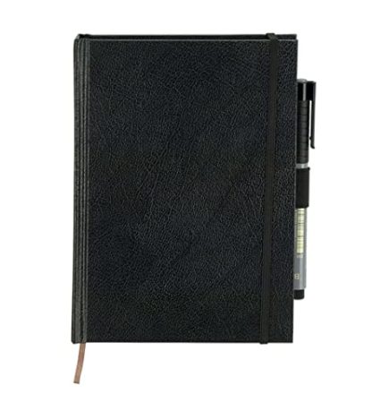 Creative Mark Hard Leather Bound Sketchbook [160 Pages - 5 x 7"], Black Embossed Leatherette Journal, Acid-Free Paper, Perfect for Dry Media, Drawing with Elastic Pen Loop & Page Keeper Ribbon - Image 3