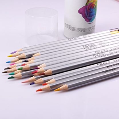 FUNLAVIE 24 Colored Pencils for Adult Coloring Books,Soft Core Coloring Pencils Set,Drawing Pencils for sketching & Painting,Art Pencils & Art Supplies for Adults and Teens,Oil-Based with Sharpener - Image 7
