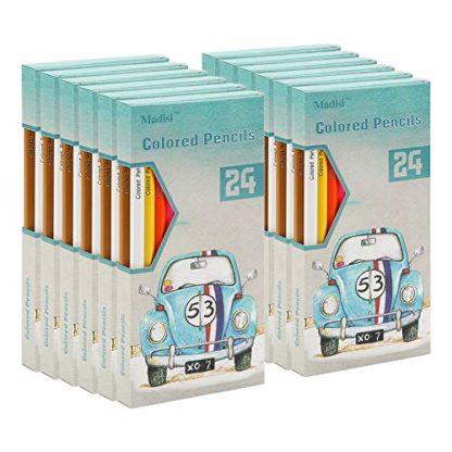 Madisi Colored Pencils Bulk - Pre-Sharpened - 12 Packs of 24-Count - 288 Colored Pencils for Kids - Image 2