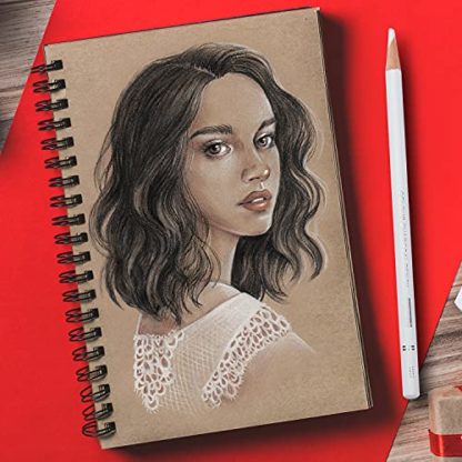 PANDAFLY Professional Colored Charcoal Pencils Drawing Set, Skin Tone Colored Pencil, Pastel Chalk Pencils for Sketching, Shading, Coloring, Layering & Blending, 12 Colors - Image 6