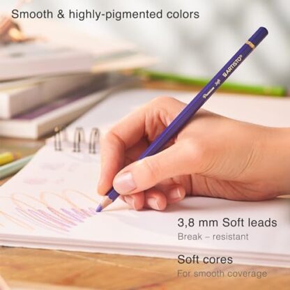 Artisto Premium Colored Pencils, Quality 3.8mm Soft Core Leads, Rich & Vibrant Colors, Blendable, Perfect for Beginner & Advanced Artists (72 Colors) - Image 3