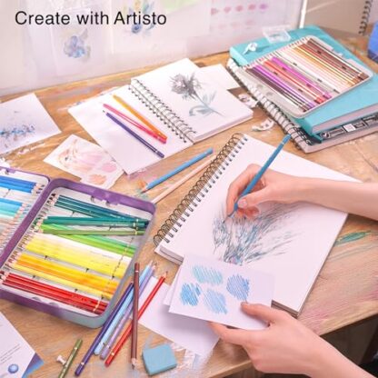 Artisto Premium Colored Pencils, Quality 3.8mm Soft Core Leads, Rich & Vibrant Colors, Blendable, Perfect for Beginner & Advanced Artists (72 Colors) - Image 5