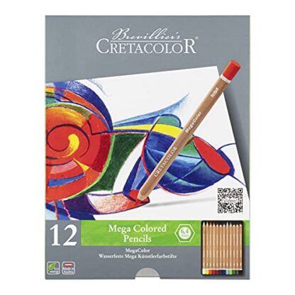 CRETACOLOR MegaColor Colored Pencil Set, 12 Count (Pack of 1), Multi