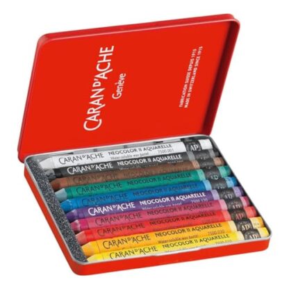 Caran d'Ache Classic Neocolor II Water-Soluble Pastels, 10 Colors
