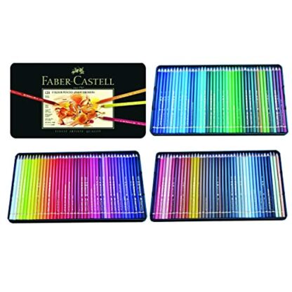 Faber-Castell Polychromos Artist Colored Pencils Set - Premium Quality Polychromos Colored Pencils 120 Tin Gift Set Includes Pencil Sharpener - Image 3