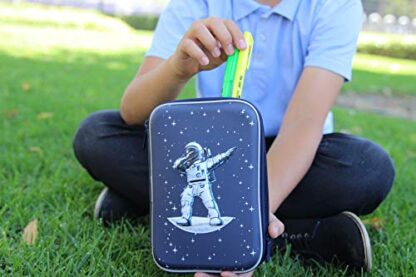 Pencil Case for Kids, Cute Storage Holder for Mechanical, Colored, Writing, and Drawing Pencils or Pens, Zippered Organizer Pouch for School for Boys with Wide Compartments - Image 6