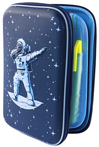 Pencil Case for Kids, Cute Storage Holder for Mechanical, Colored, Writing, and Drawing Pencils or Pens, Zippered Organizer Pouch for School for Boys with Wide Compartments
