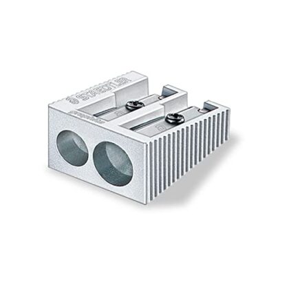 Staedtler Metal Sharpeners, Double Hole for Pencils and Colored Pencils 2 ea, 510 20BK2,Silver - Image 3