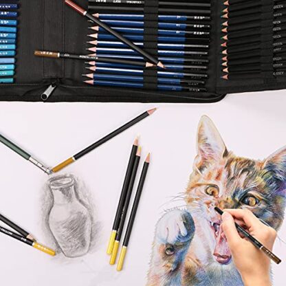 YBLANDEG Drawing and Sketching Colored Pencils Kit 145PCS, Professional Art Supplies Painting Pencils Set, Graphite Charcoal Art Pencils Teens Adults and Artists - Image 5