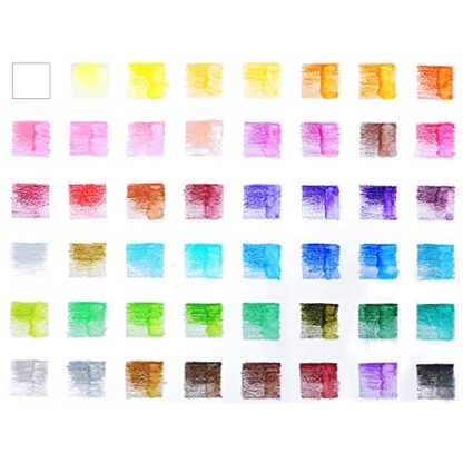 cyper top 48 Watercolor Pencils, Professional Colored Pencils for Adults, kids and Coloring Book, Artist Drawing Pencils with a Water Color Brush for Blending, Sketching, Shading - Image 3