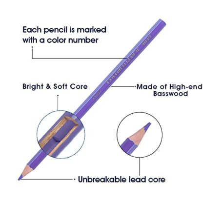 cyper top 48 Watercolor Pencils, Professional Colored Pencils for Adults, kids and Coloring Book, Artist Drawing Pencils with a Water Color Brush for Blending, Sketching, Shading - Image 4