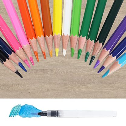 cyper top 48 Watercolor Pencils, Professional Colored Pencils for Adults, kids and Coloring Book, Artist Drawing Pencils with a Water Color Brush for Blending, Sketching, Shading - Image 5