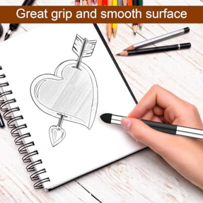 6pcs Artist Blending Sponge Pen, 2 Sizes Double-Headed Pastel Blending Stump Pencil Sketch Brush Rubbing Lucy Drawing Art Foam Blender Stick Blender Tool for School Students Beginners Supplies - Image 7