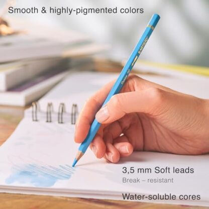 Artisto Premium Watercolor Pencils | Set of 48, Quality 3.5mm Soft Core Leads, Water-Soluble Pencils, Perfect for Beginner & Advanced Artists