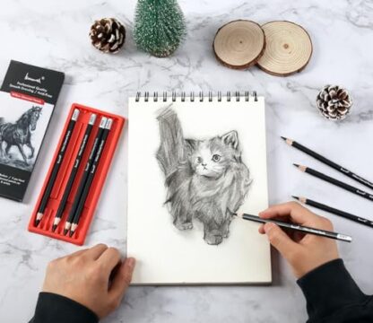 Brusarth Professional Charcoal Pencils Drawing Set - 8 Pieces Soft Medium and Hard Willow Charcoal Pencils for Drawing, Sketching, Shading - Image 7