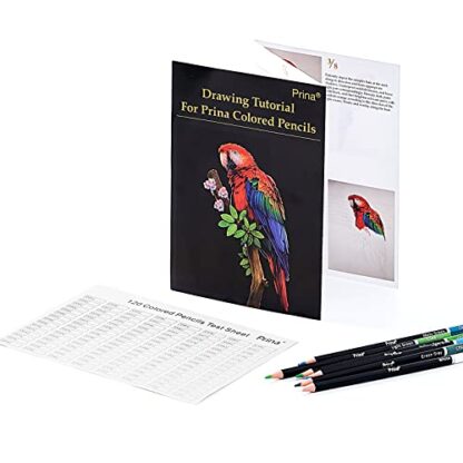 PRINA Art Supplies 120 Colors Colored Pencils Set for Adults Coloring Books with Sketchbook, Professional Vibrant Artists Coloring Pencils for Drawing Sketching Blending Shading, Soft Core Oil Based - Image 8