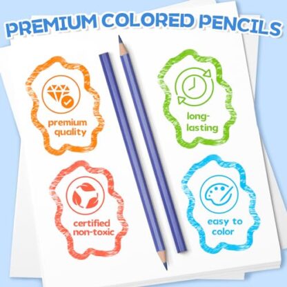 144 Count Colored Pencils for Kids, 12 Pack Colored Pencils Bulk in 12 Vibrant Colors, Pre-sharpened Color Pencils, Bulk Coloring Pencils School Supplies for Teachers, Classroom Prizes, Art Supplies - Image 5