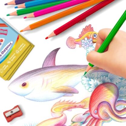 144 Count Colored Pencils for Kids, 12 Pack Colored Pencils Bulk in 12 Vibrant Colors, Pre-sharpened Color Pencils, Bulk Coloring Pencils School Supplies for Teachers, Classroom Prizes, Art Supplies - Image 6