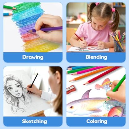 144 Count Colored Pencils for Kids, 12 Pack Colored Pencils Bulk in 12 Vibrant Colors, Pre-sharpened Color Pencils, Bulk Coloring Pencils School Supplies for Teachers, Classroom Prizes, Art Supplies - Image 7