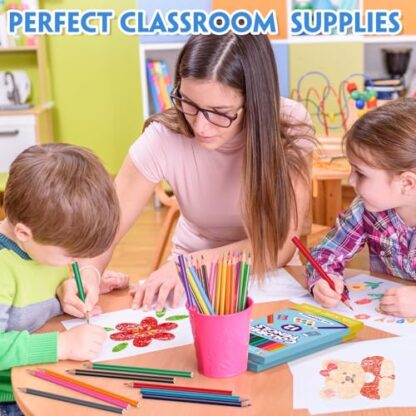144 Count Colored Pencils for Kids, 12 Pack Colored Pencils Bulk in 12 Vibrant Colors, Pre-sharpened Color Pencils, Bulk Coloring Pencils School Supplies for Teachers, Classroom Prizes, Art Supplies - Image 8