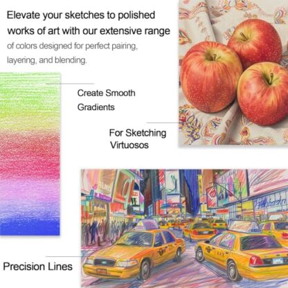 Colored Pencils for Adult Coloring Books, 72 Color Pencils, Professional Art Supplies for Artists, Coloring Pencils for Adults for Beginners and Teens. - Image 5