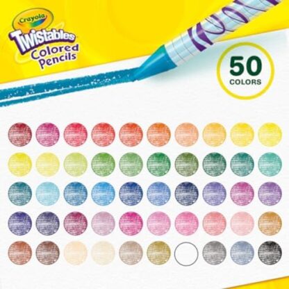 Crayola Twistables Colored Pencil Set (50ct), No Sharpen Colored Pencils For Kids, Coloring Book Pencils, Easter Basket Stuffers, Gifts for Kids, 4+ - Image 5