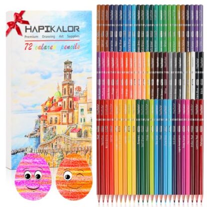 Easter Basket Stuffers for Teens, 72 Colored Pencils for Adult Coloring Books, Professional Coloring Pencils Set, Art Supplies for Drawing, Sketching, Valentines Gifts for Adults Teen & Pro.