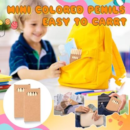 Faccito Mini Drawing Colored Pencils for Kids 3.5 Inch Portable Short Fat 6 Different color Pre Sharpened Pencils in Bulk for Children Painting Classroom School Supplies - Image 8