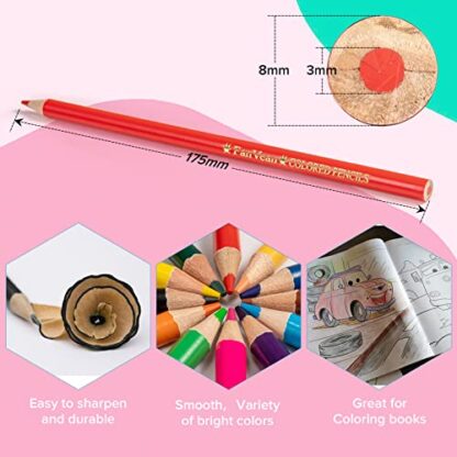 FanVean Colored Pencils Color Pencil Set for adult Coloring book Birthday Gift for Kids-1025 - Image 5
