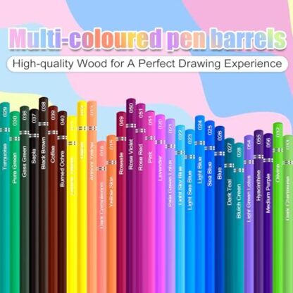 Fenmay 72 Count Colored Pencils for Adult Coloring Books, Soft Core Drawing Sketching Blending Shading Pencils, Color Pencils Set Gift for Beginners Artists - Image 8