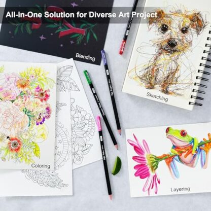 KALOUR Colored Pencils for Adult Coloring Books, 72 Count, Soft Core, Ideal for Drawing, Blending, Shading - Image 5