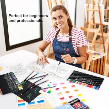 KALOUR Colored Pencils for Adult Coloring Books, 72 Count, Soft Core, Ideal for Drawing, Blending, Shading - Image 8