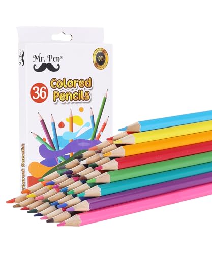 Mr. Pen- Colored Pencils, 36 Pack, Color Pencil Set, Color Pencils, Map Pencils, Colored Pencils for Adults, Colored Pencils for Kids, Colored Pencils for Adult Coloring