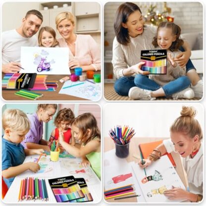 V-Opitos 48 Pack Colored Pencils Set, Pre-sharpened Coloring Pencils for Kids Beginners, Colored Pencils for Adult Coloring Books, Ideal Art Supplies for Sketching, Coloring & Painting - Image 8