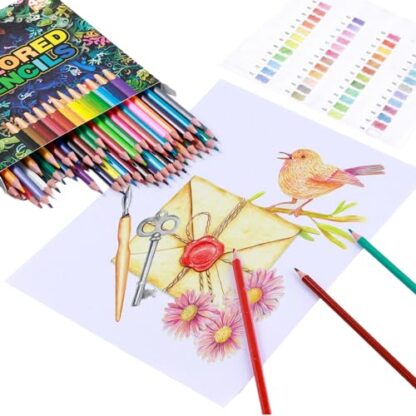XKDOUS 48 Colored Pencils, Easy Sharpening Colored Pencil Set for Drawing Blending Shading, Gift for Art Beginners - Image 6